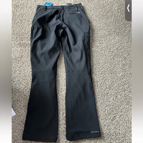 Columbia Women's Back Bea Warm Softshell Pants Black Size 8 Active Omni Shade - Picture 12 of 15